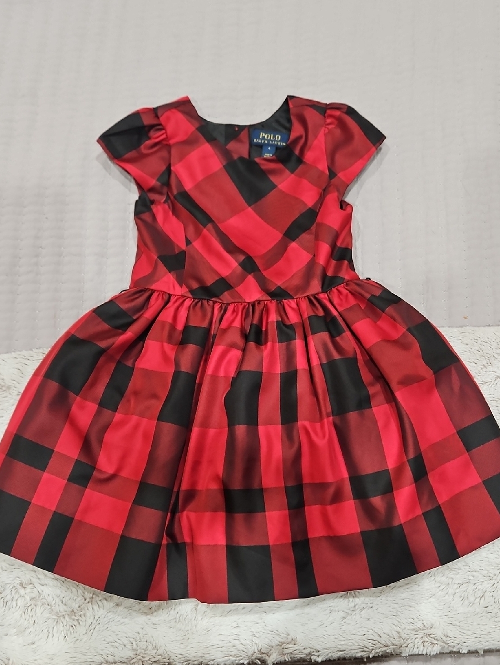 Polo Ralph Lauren Red & Black Plaid Holiday Dress